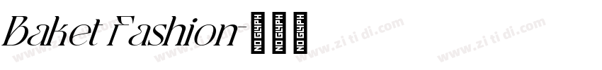 Baket Fashion字体转换